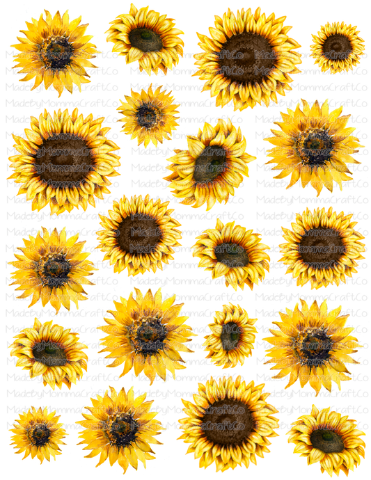 Sunflower Sheet - Cheat Clear Waterslide™ or White Cast Sticker  Elements Sheet