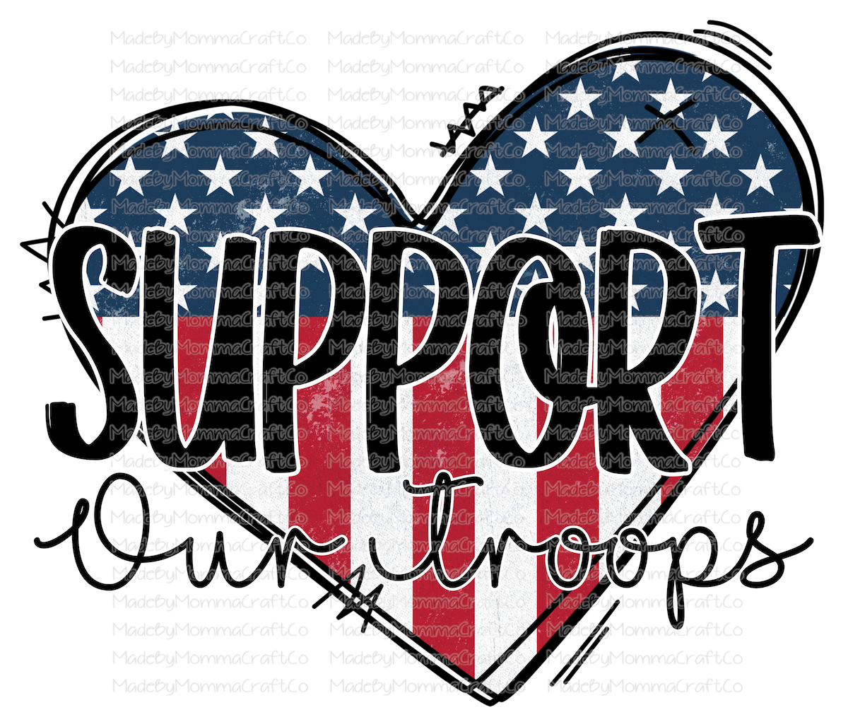 Support Our Troops - Cheat Clear Waterslide™ or White Cast Sticker