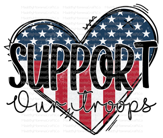 Support Our Troops - Cheat Clear Waterslide™ or White Cast Sticker