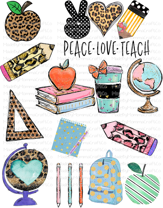 Teacher Cheat Clear Waterslide ™ or Sticker Themed Sheet  Elements Sheet