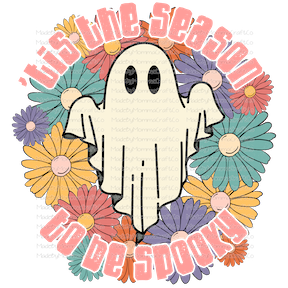 TIS THE SEASON TO BE SPOOKY Ghost -Cheat Clear Waterslide™ or White Cast Sticker