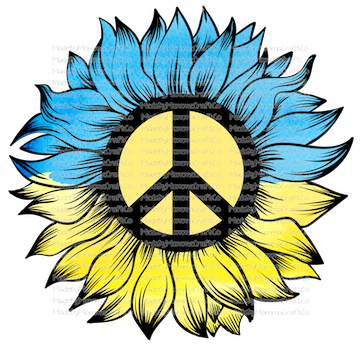 Ukraine Sunflower - Cheat Clear Waterslide™ or White Cast Sticker