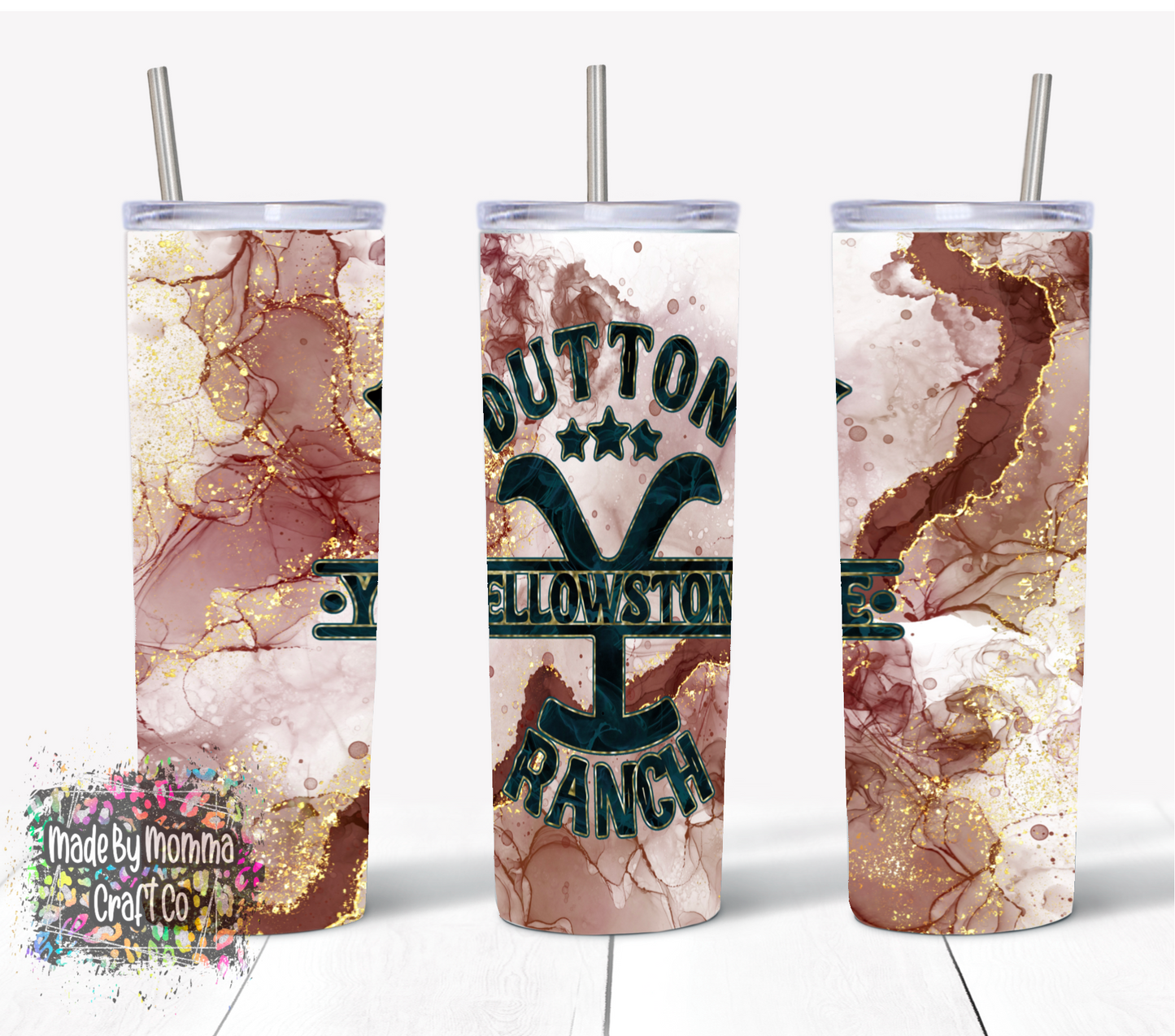 Dutton Ranch Set Sublimation Tumbler Wrap - Or Clear Waterslide Wrap or Digital Download