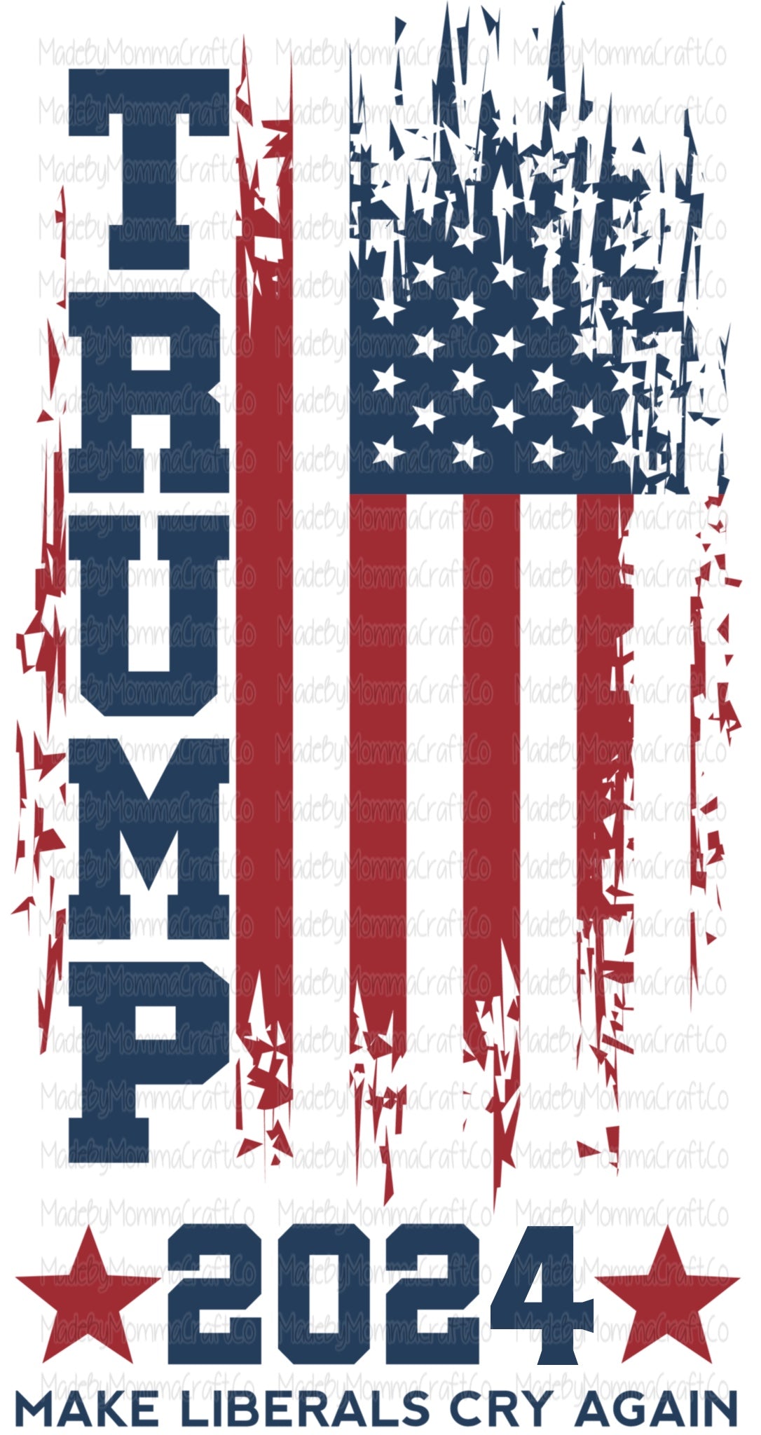 Trump Flag 2024 - Cheat Clear Waterslide™ or White Cast Sticker