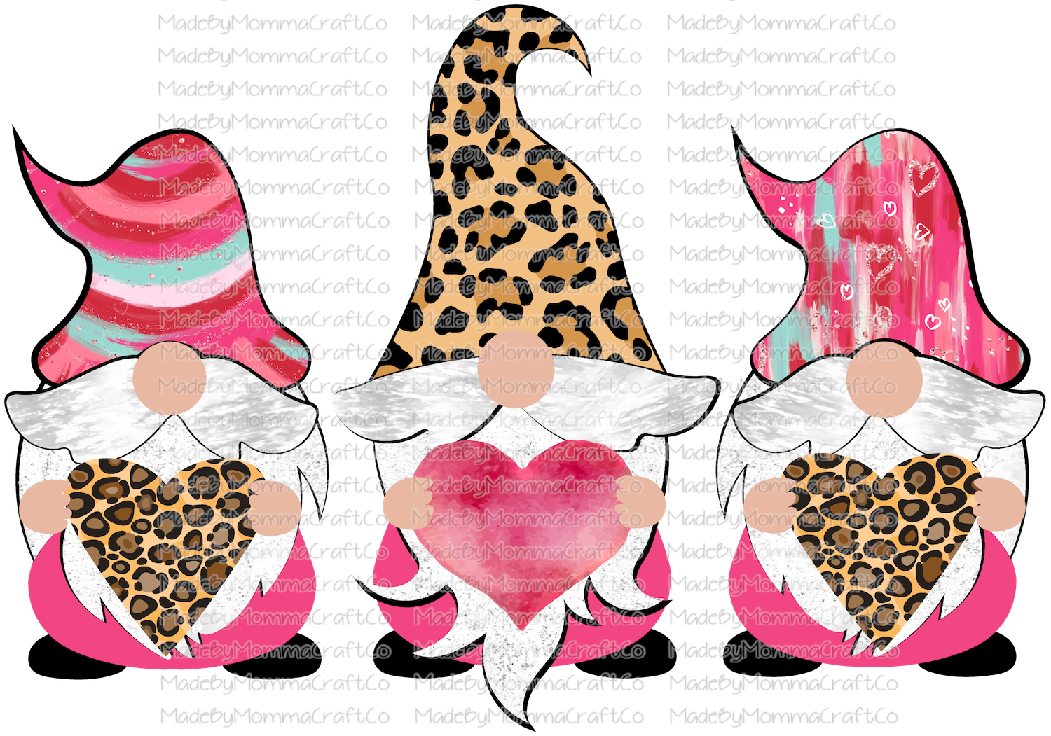 Valentine Gnomes - Cheat Clear Waterslide™ or White Cast Sticker