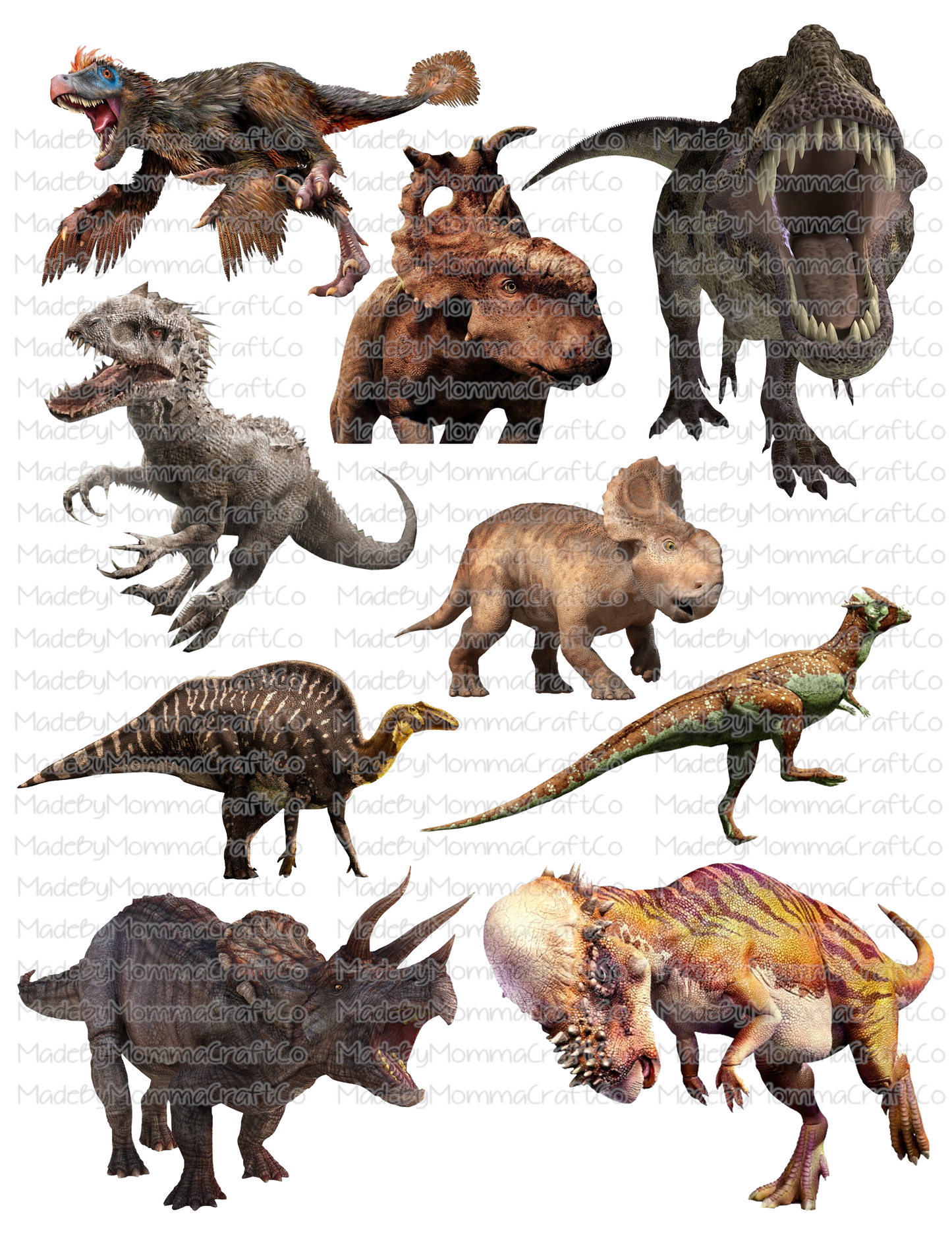 Real Dinosaurs Cheat Clear Waterslide ™ or Sticker Themed Sheet  Elements Sheet