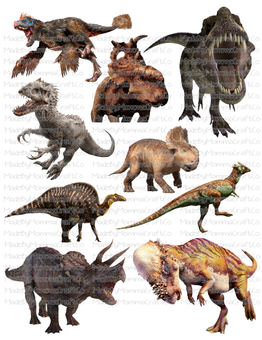 Real Dinosaurs Cheat Clear Waterslide ™ or Sticker Themed Sheet  Elements Sheet