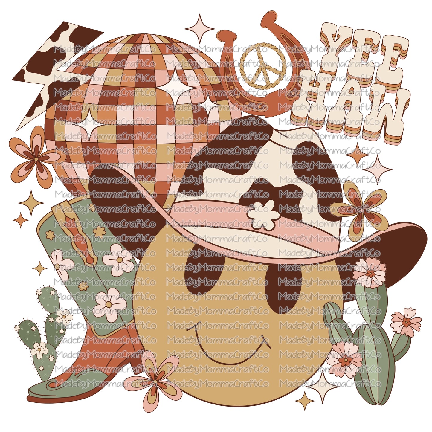 RETRO WESTERN COLLAGE - Cheat Clear Waterslide™ or White Cast Sticker