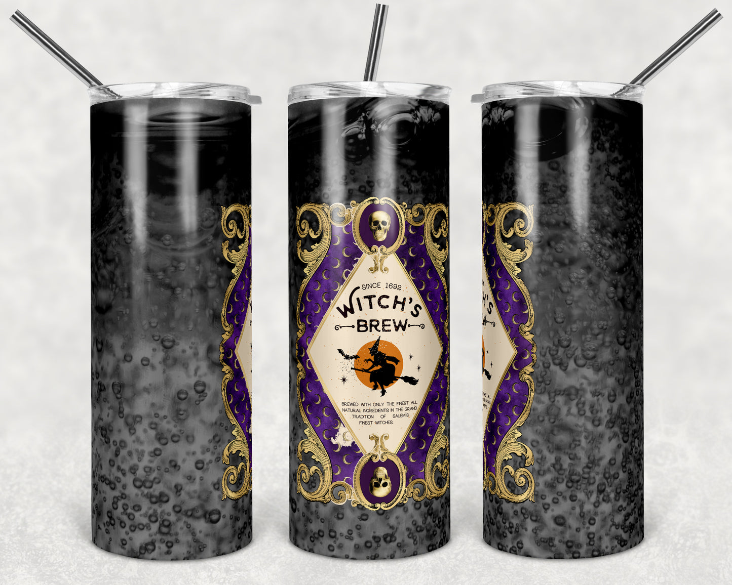 Witches Brew Halloween Sublimation Tumbler Wrap - Or Clear Waterslide Wrap