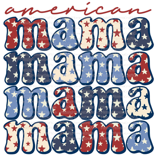 American Mama Stacked - Cheat Clear Waterslide™ or White Cast Sticker