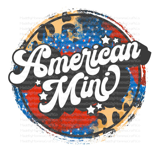 American Mini Grunge Circle Leopard  - Cheat Clear Waterslide™ or White Cast Sticker