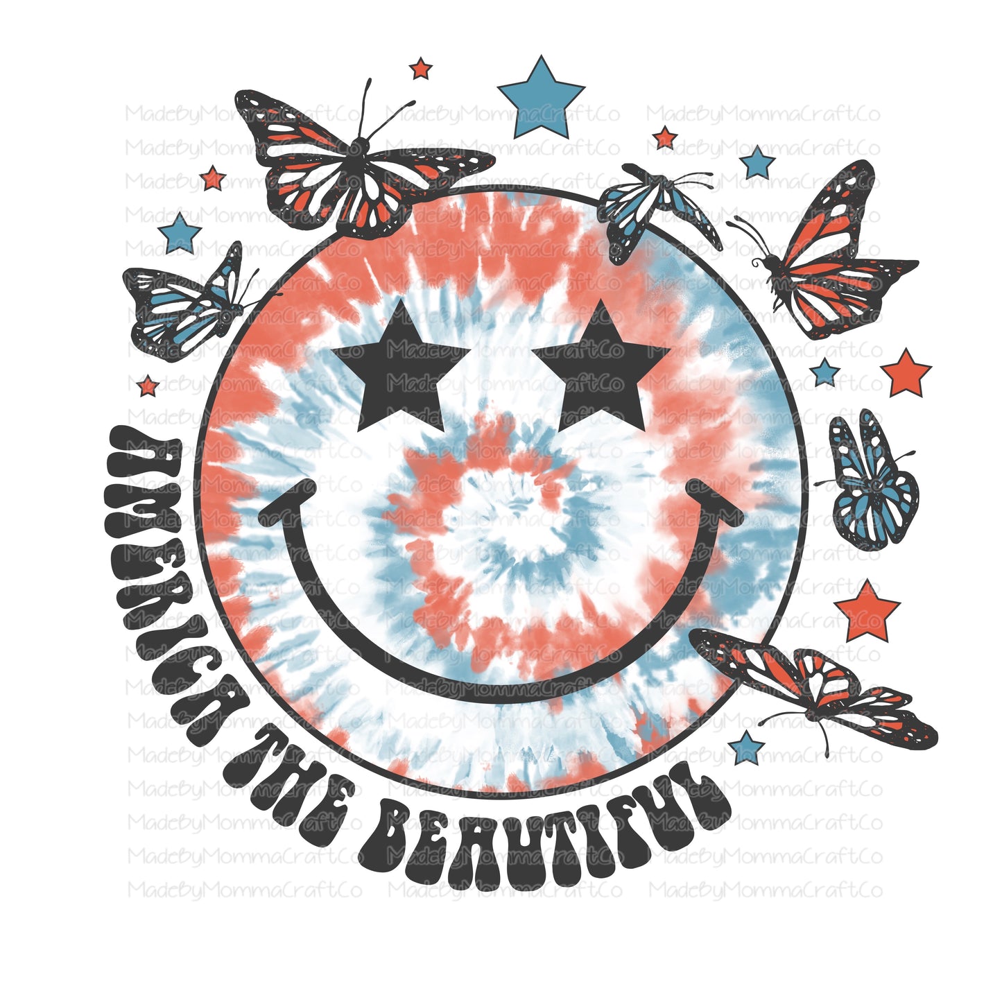 America The Beautiful Butterflies - Cheat Clear Waterslide™ or White Cast Sticker