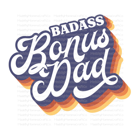 Badass Bonus Dad Retro - Cheat Clear Waterslide™ or White Cast Sticker