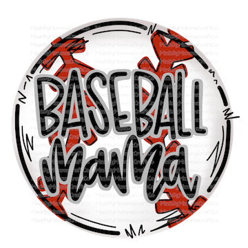 Baseball Mama -Cheat Clear Waterslide™ or White Cast Sticker