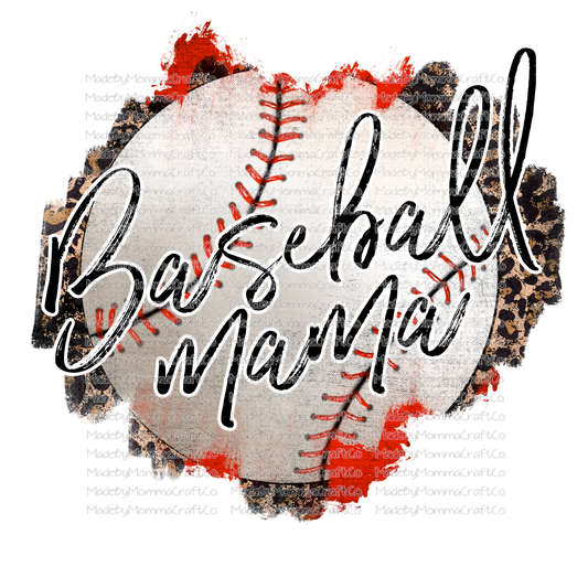 Baseball Mama Grunge  - Cheat Clear Waterslide™ or White Cast Sticker