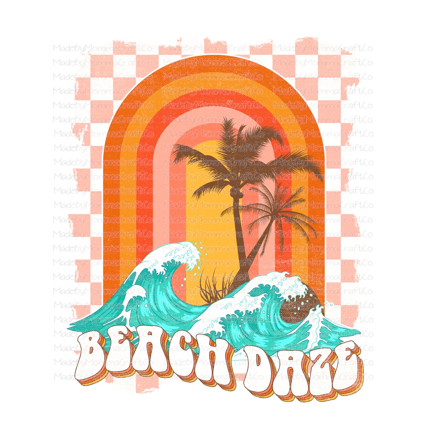 Beach Daze Retro Wave - Cheat Clear Waterslide™ or White Cast Sticker