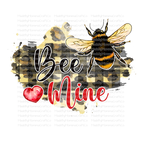 Bee Mine Valentines Day - Cheat Clear Waterslide™ or White Cast Sticker