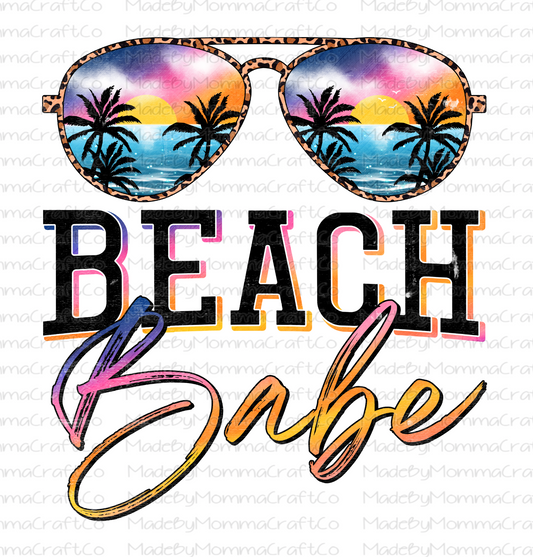 Retro Beach Babe Glasses - Cheat Clear Waterslide™ or White Cast Sticker