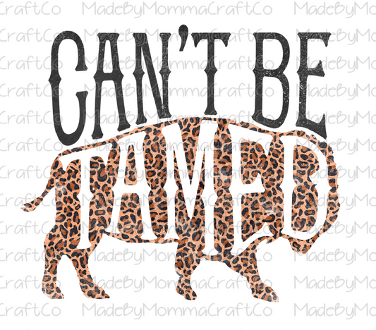 Can't Be Tamed Leopard Buffalo Cheat Clear Waterslide™ or White Cast Sticker