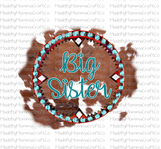 Big Sister Cowhide Waterslide Decal or Digital Download