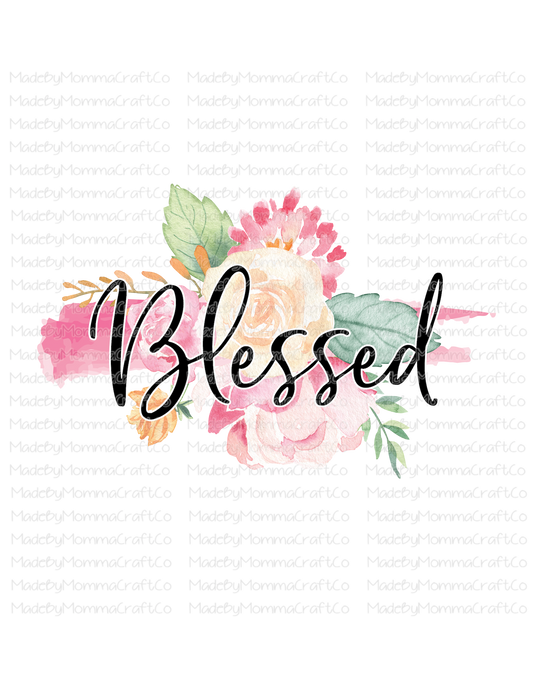 Blessed Floral - Cheat Clear Waterslide™ or White Cast Sticker