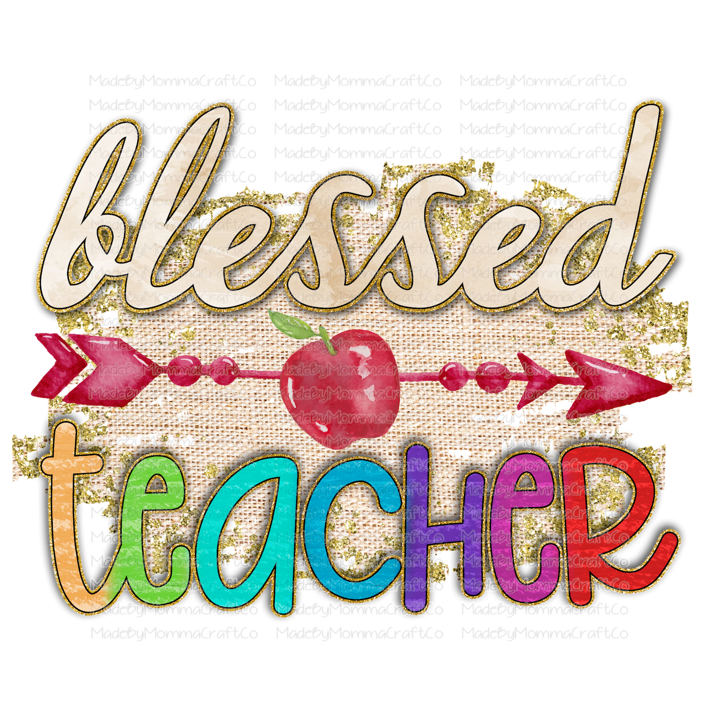 Blessed Teacher - Cheat Clear Waterslide™ or White Cast Sticker