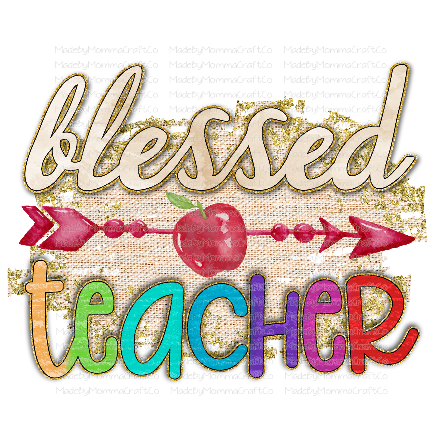 Blessed Teacher - Cheat Clear Waterslide™ or White Cast Sticker