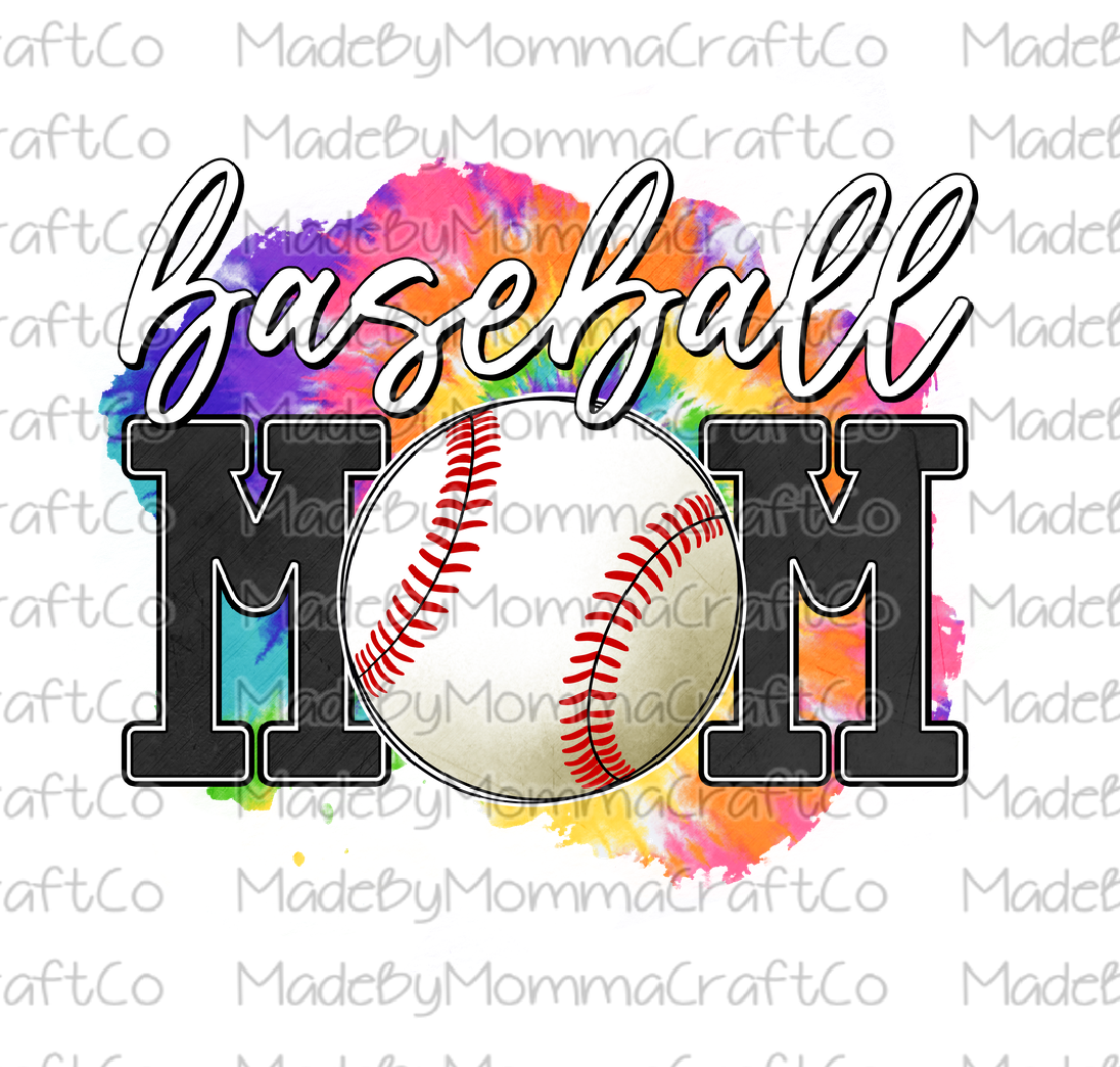 Baseball Mom Cheat Clear Waterslide™ or White Cast Sticker