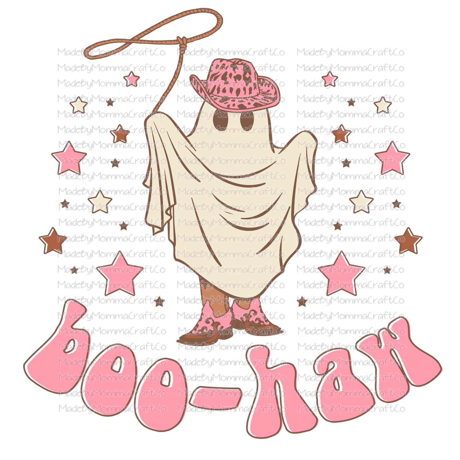 BOOHAW Pink Halloween -Cheat Clear Waterslide™ or White Cast Sticker