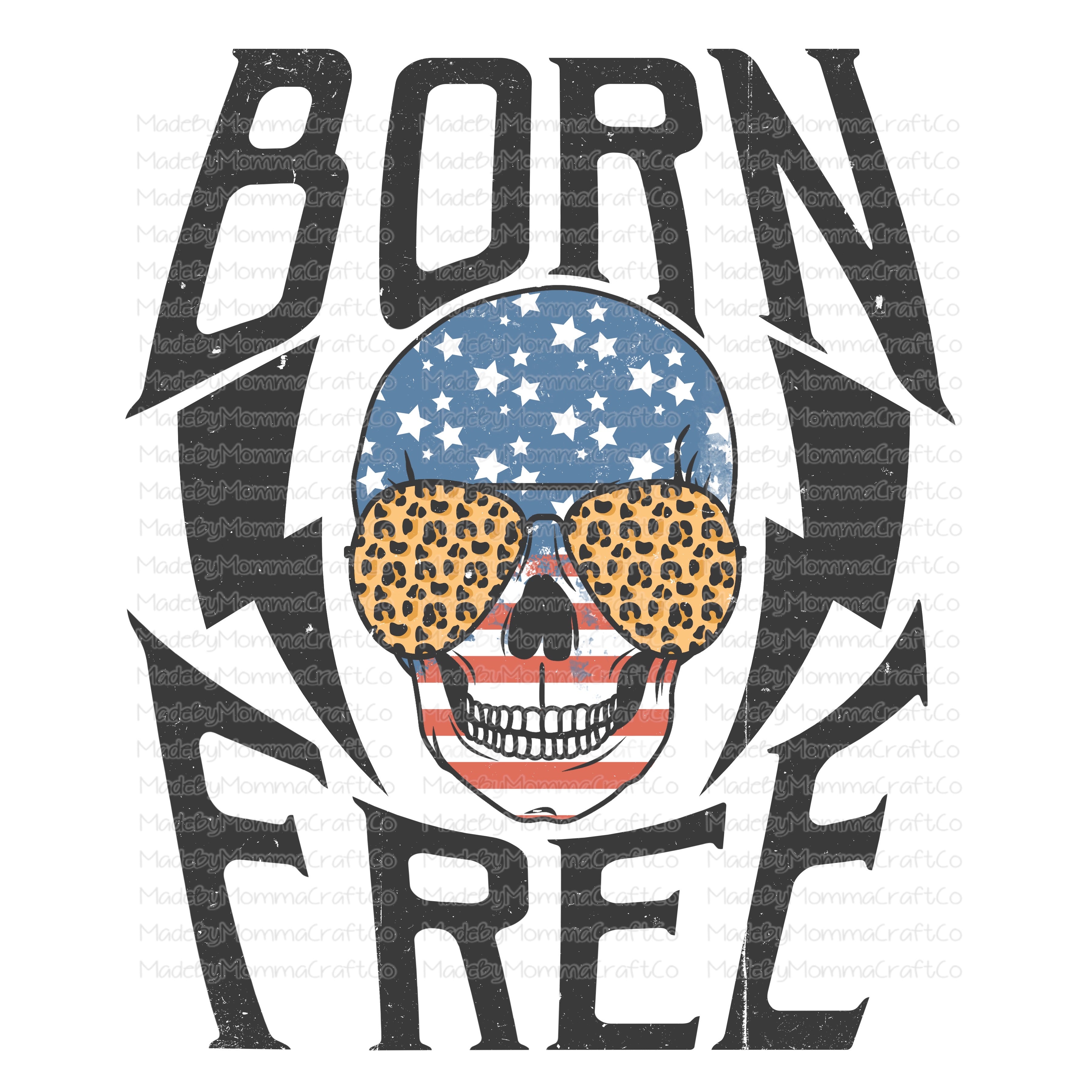Born Free Skull Leopard - Cheat Clear Waterslide™ or White Cast Sticker