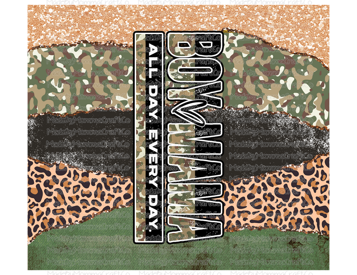 Boy Mama Camo Tumbler Wrap - Sublimation Or Clear Waterslide Wrap