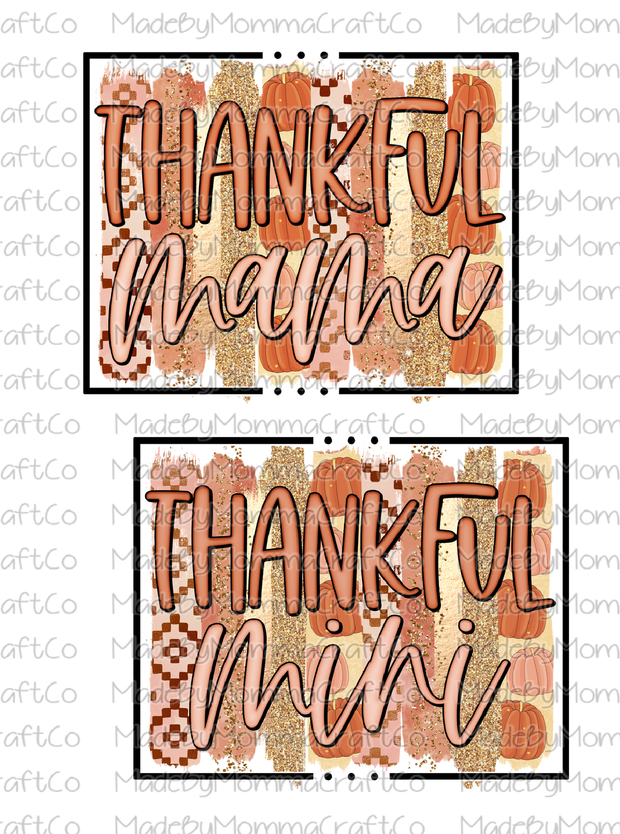 Thankfull Fall Mama Mini Set  - Cheat Clear Waterslide™ or White Cast Sticker