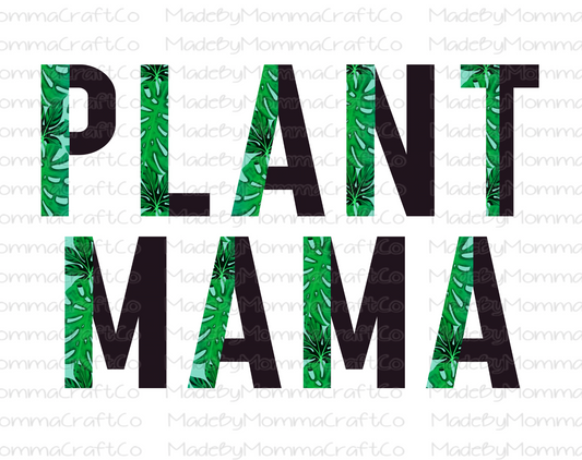 Plant Mama Marijuana Pot Leaf- Cheat Clear Waterslide™ or White Cast Sticker