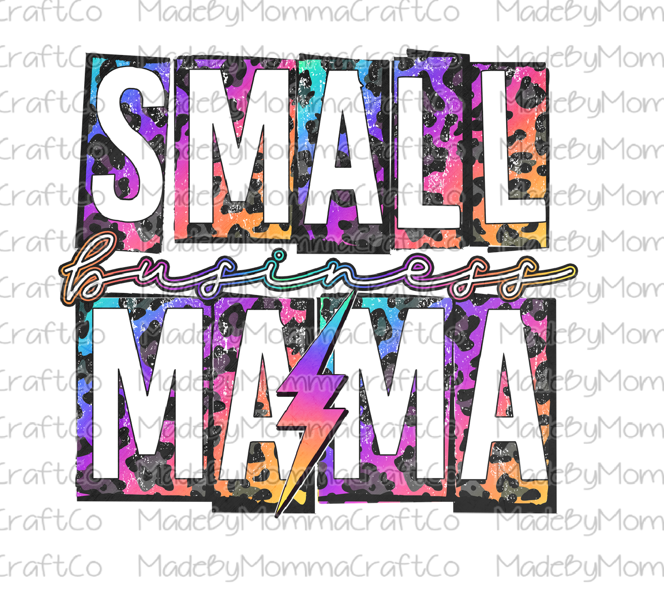 Small Business Mama Retro Cheat Clear Waterslide™ or White Cast Sticker
