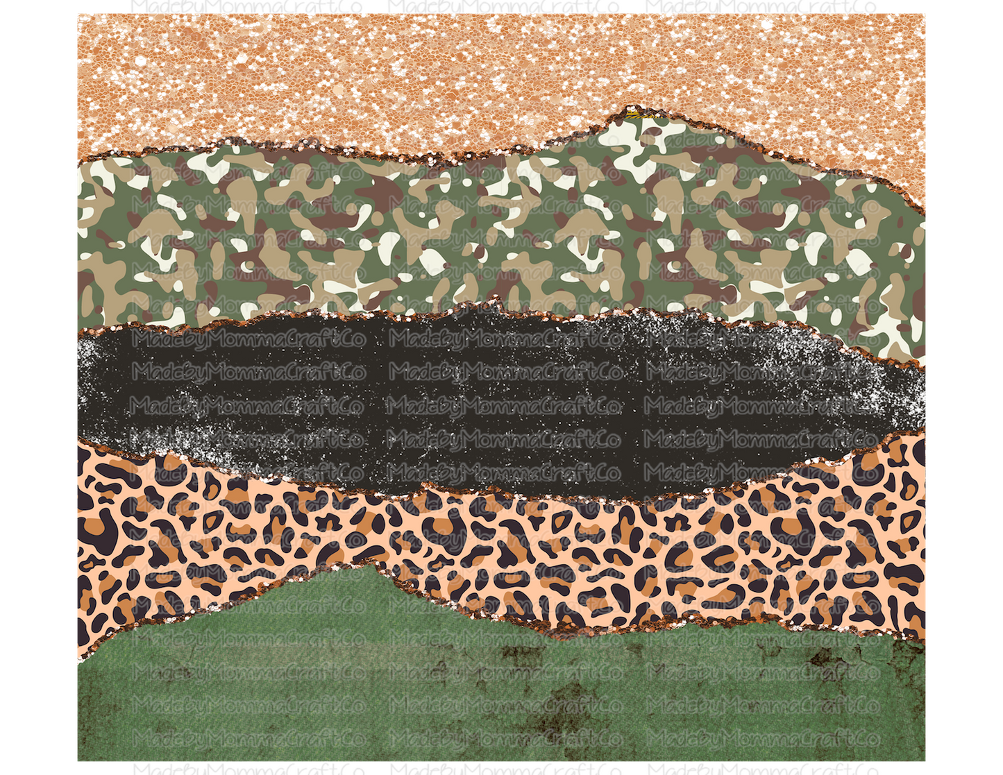 Camo Leopard Grunge Tumbler Wrap - Sublimation Or Clear Waterslide Wrap