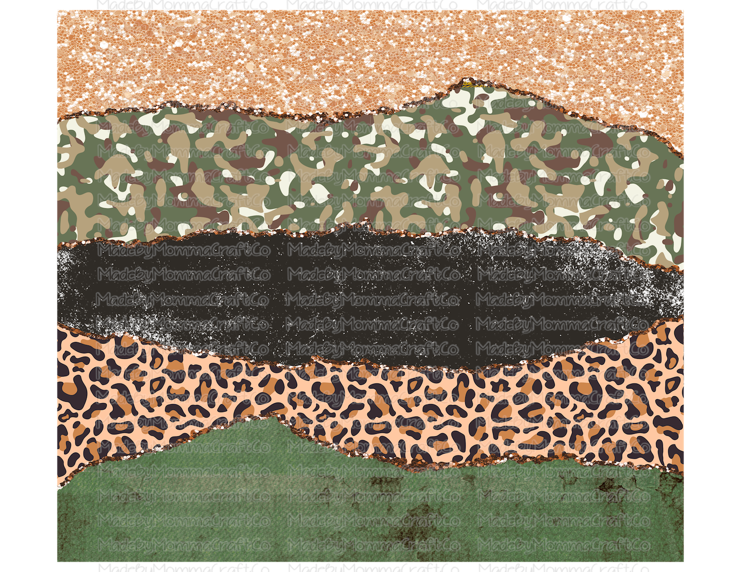 Camo Leopard Grunge Tumbler Wrap - Sublimation Or Clear Waterslide Wrap