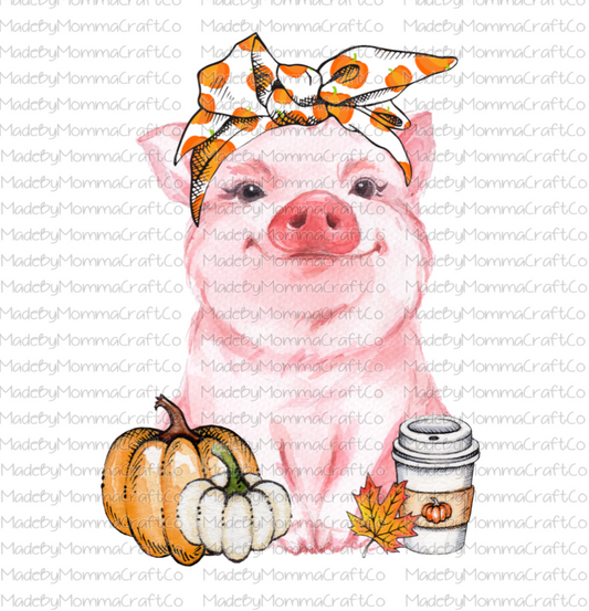 Fall Pig - Cheat Clear Waterslide™ or White Cast Sticker