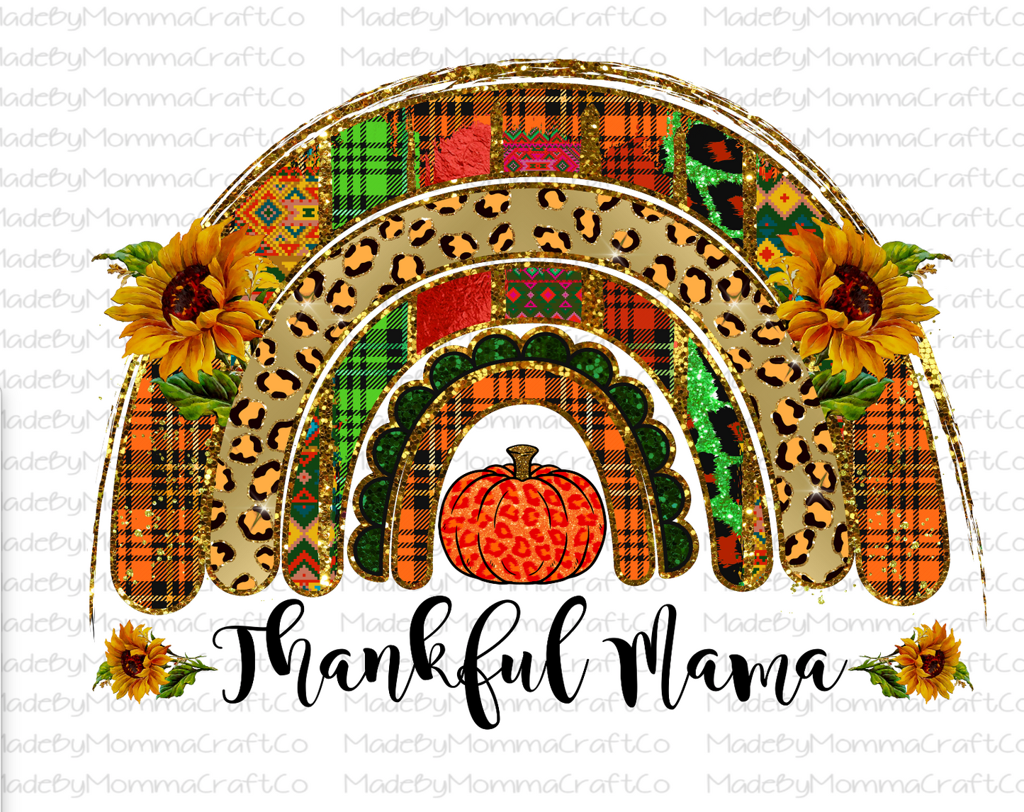 Thankful Mama Rainbow - Cheat Clear Waterslide™ or White Cast Sticker