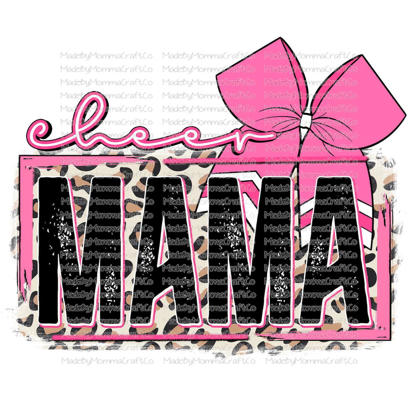 Cheer Mama Pink - Cheat Clear Waterslide™ or White Cast Sticker