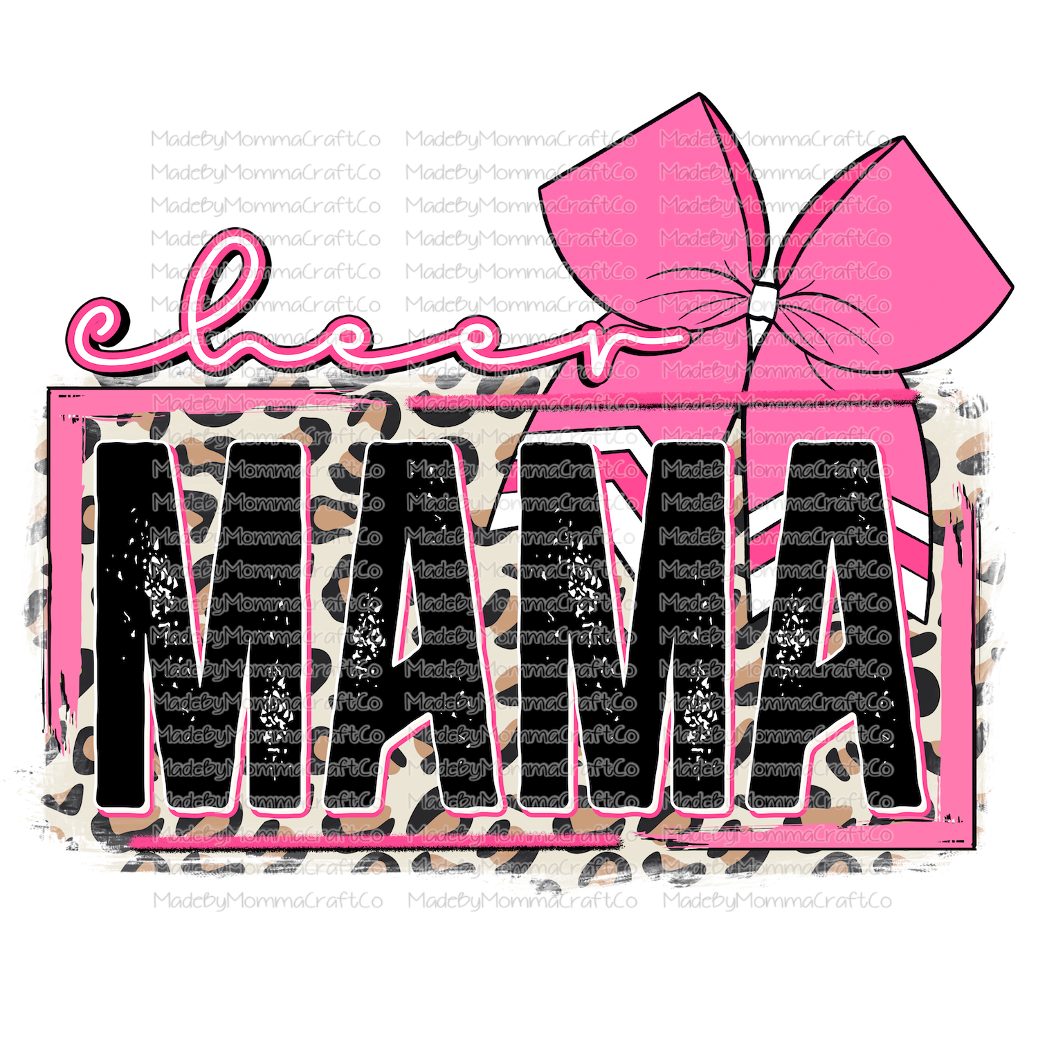 Cheer Mama Pink - Cheat Clear Waterslide™ or White Cast Sticker