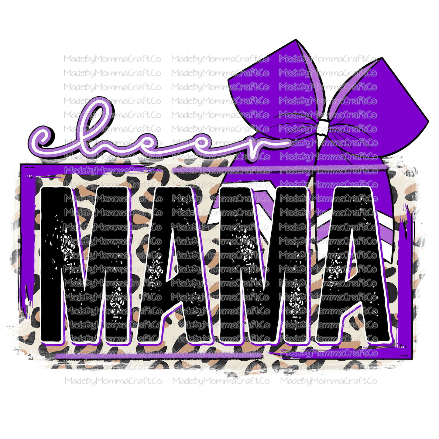 Cheer Mama Purple - Cheat Clear Waterslide™ or White Cast Sticker