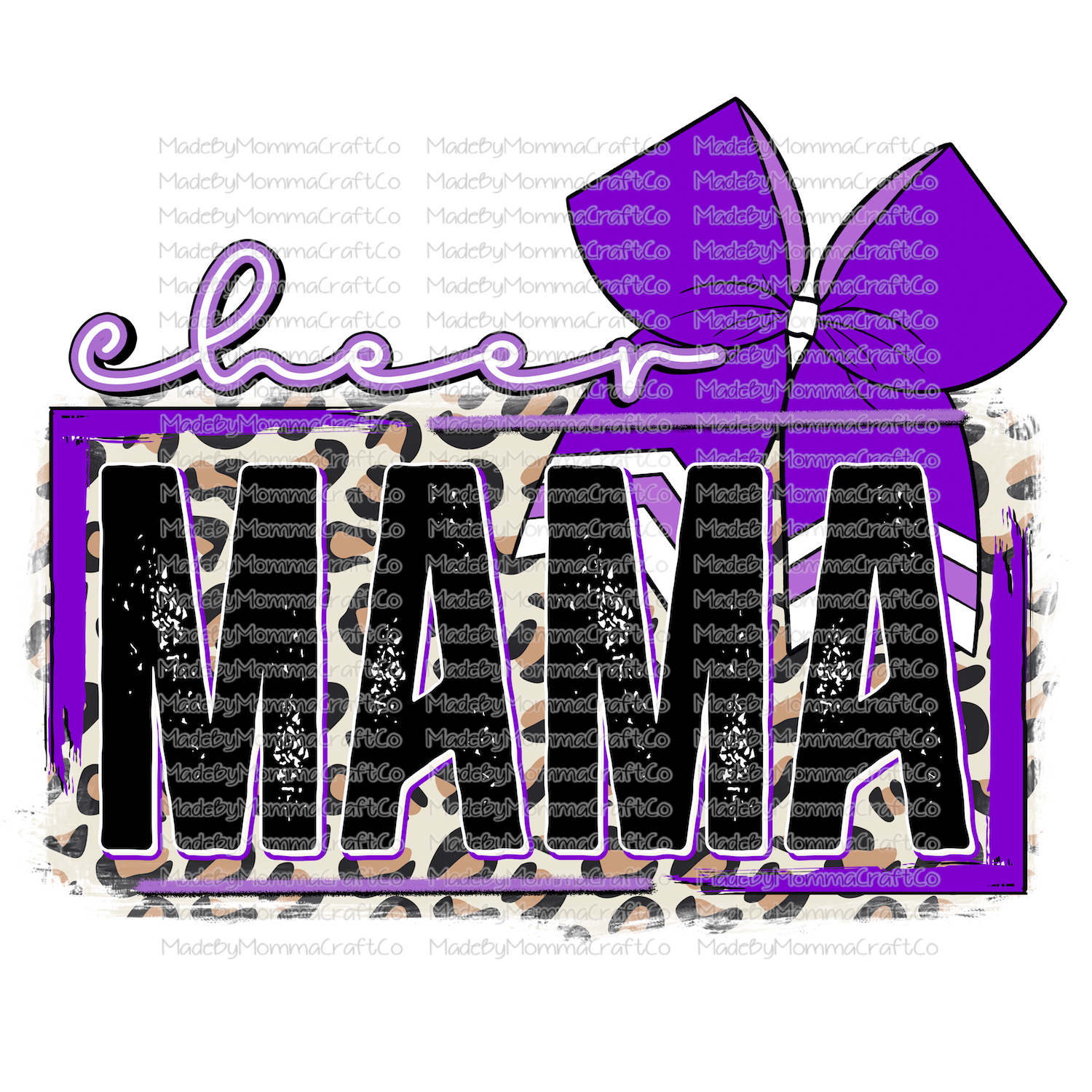 Cheer Mama Purple - Cheat Clear Waterslide™ or White Cast Sticker