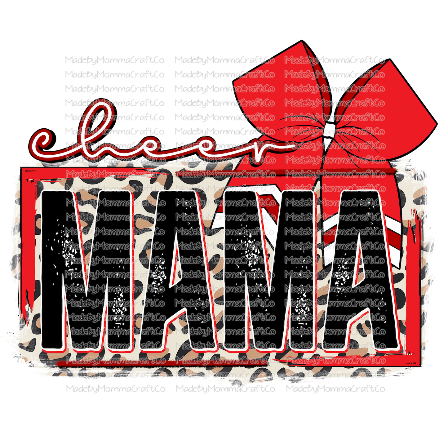 Cheer Mama Red - Cheat Clear Waterslide™ or White Cast Sticker