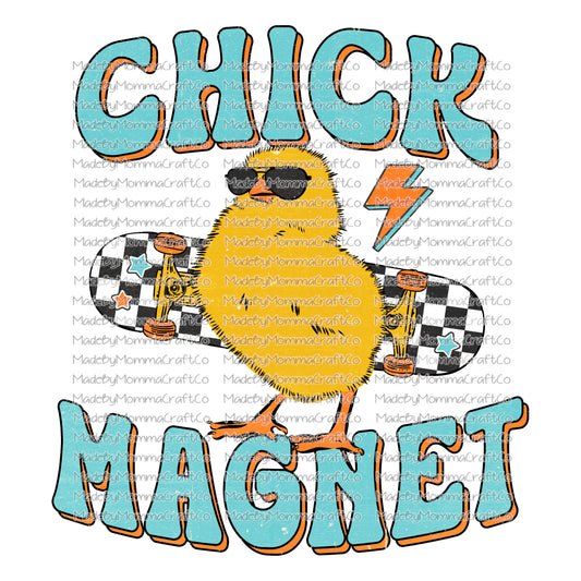 chick magnet skateboard - Cheat Clear Waterslide™ or White Cast Sticker