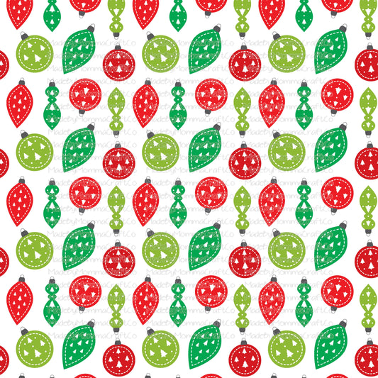 Christmas Ornaments Cheat Clear Waterslide ™ or Sticker Themed Sheet  Elements Sheet