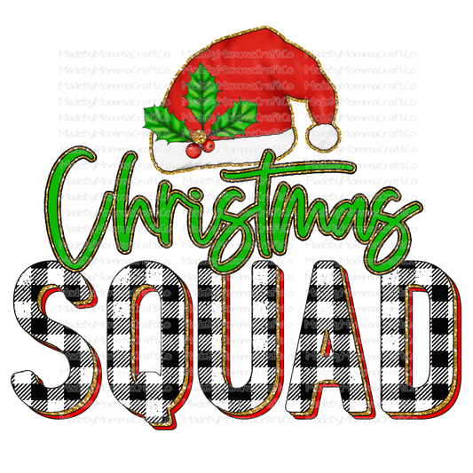 Christmas Squad White Plaid - Cheat Clear Waterslide™ or White Cast Sticker