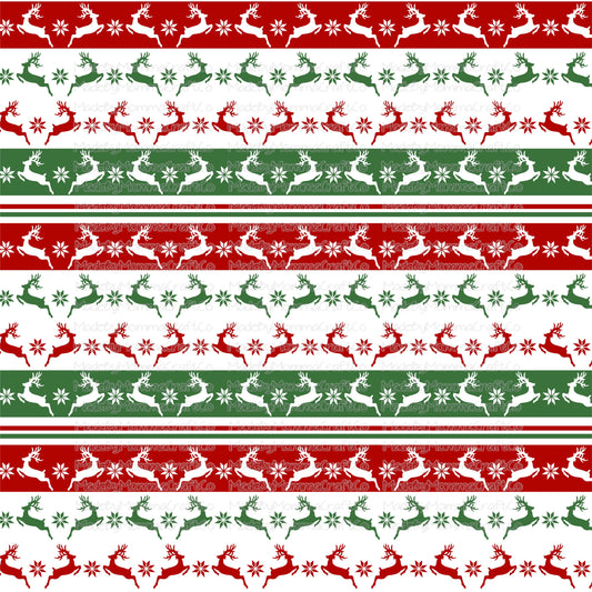 Christmas Wrapping Paper Tumbler Wrap - Vinyl Or Waterslide Seamless Wrap