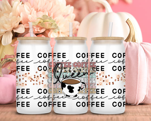 Coffee Queen Sublimation Libbey Can Wrap