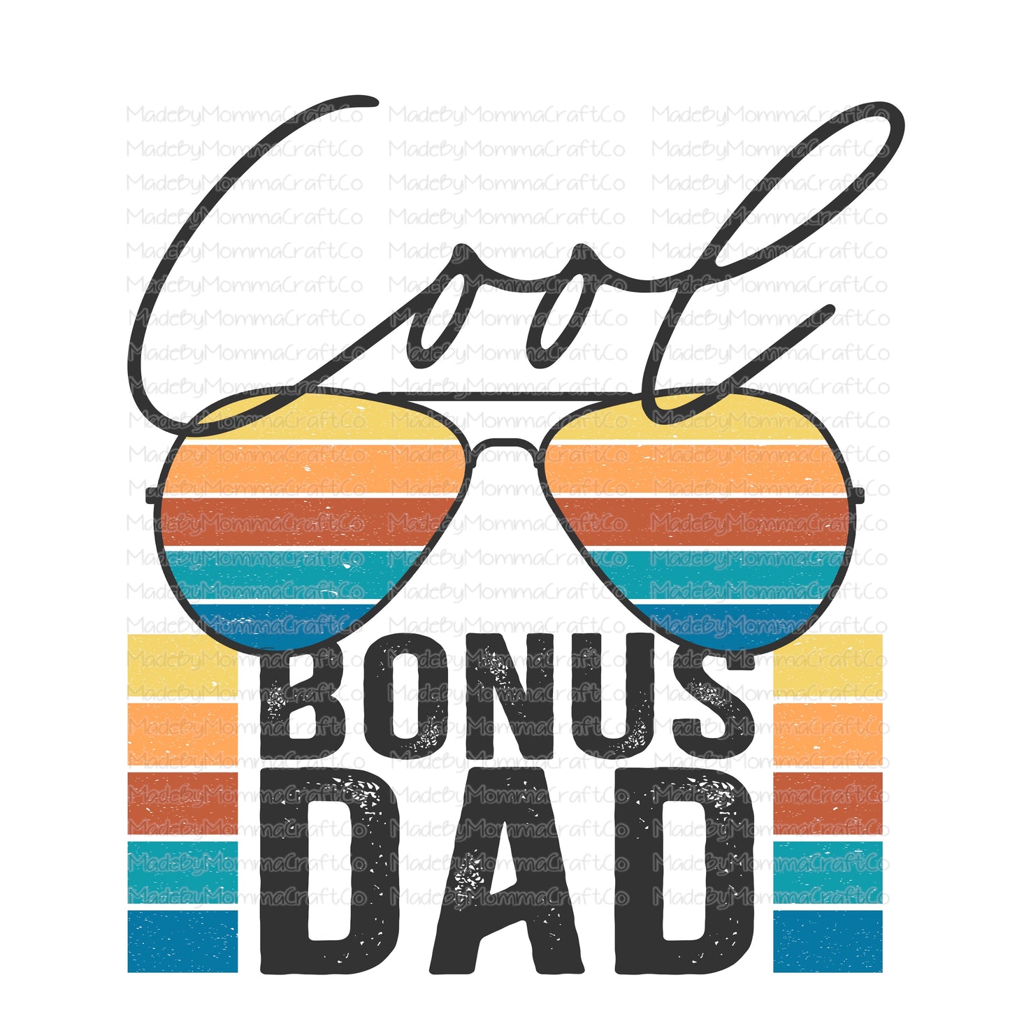 Cool Bonus Dad Sunglasses - Cheat Clear Waterslide™ or White Cast Sticker