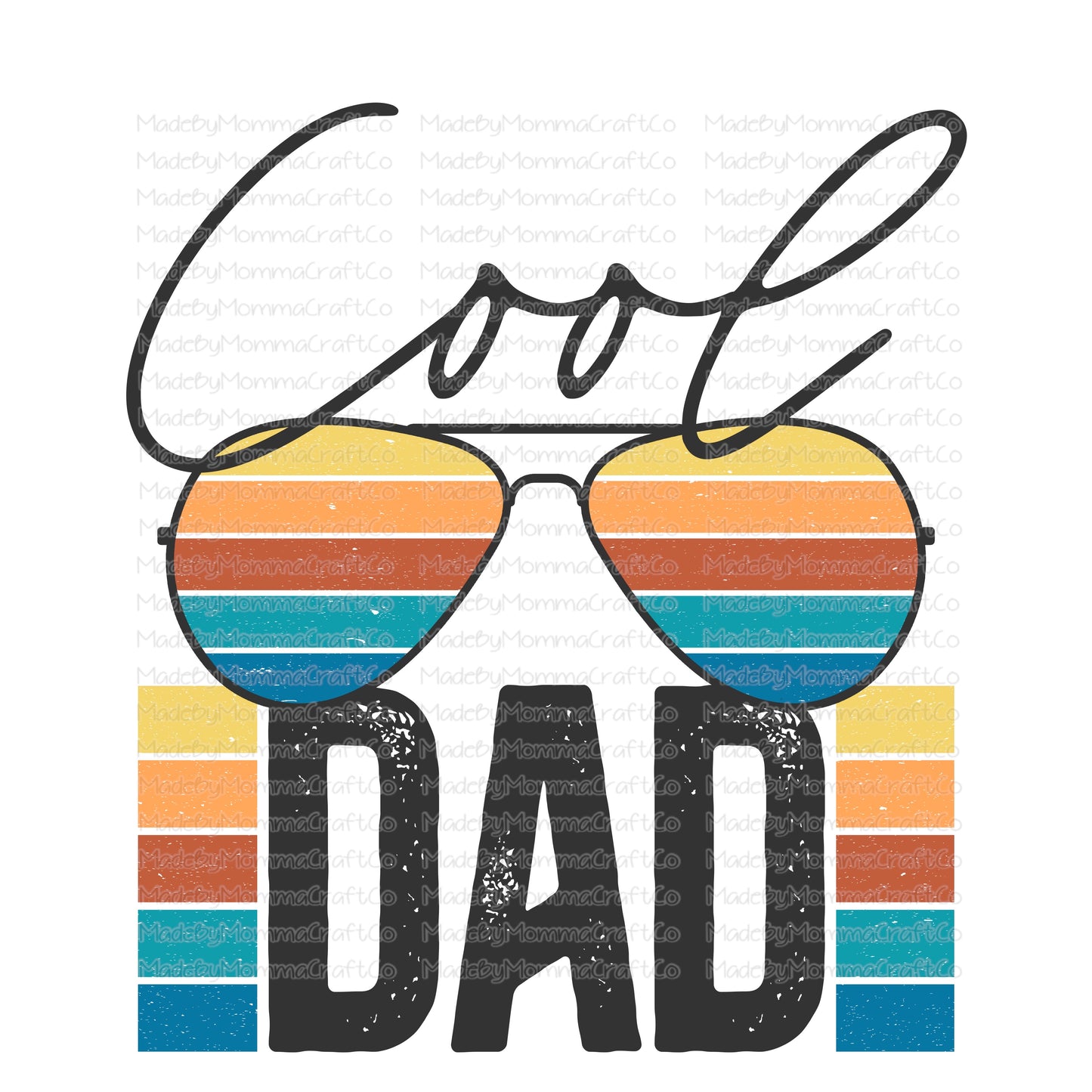 Cool Dad Sunglasses - Cheat Clear Waterslide™ or White Cast Sticker